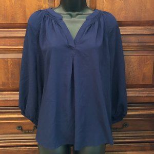 Navy blue 3/4 Sleeve Blouse